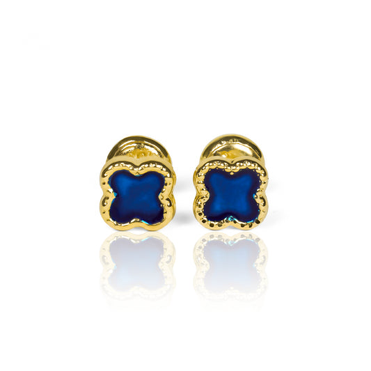 Topitos Clover Sky. Fabricados en oro 18k por Joyería Caracas, cuenta con garantía de por vida.
