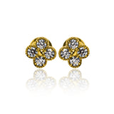 Topitos Clovers M, fabricados en oro 18k por Joyería Caracas, cuenta con garantía de por vida.