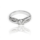 Anillo torção diamantes LAB